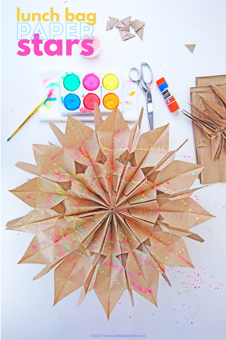 Learn how to make paper stars out of lunch bags. These can be made quickly and inexpensively!