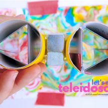 DIY Teleidoscopes: A simple open ended DIY kaleidoscope you can make at home. Great science project for kids exploring optics and light.