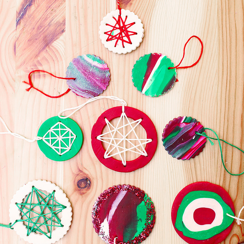Homemade Christmas Ornaments  5-Minute Embossed Ornaments - Babble Dabble  Do