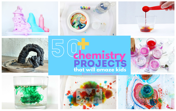 50+ chemistry projects that will amaze kids and foster a love of this branch of science.