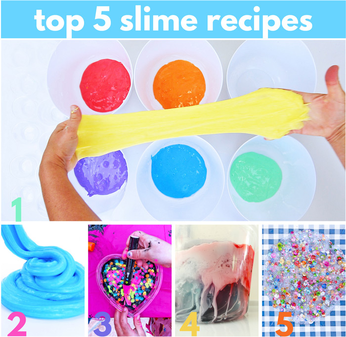 Our top 5 favorite slime recipes for kids.
