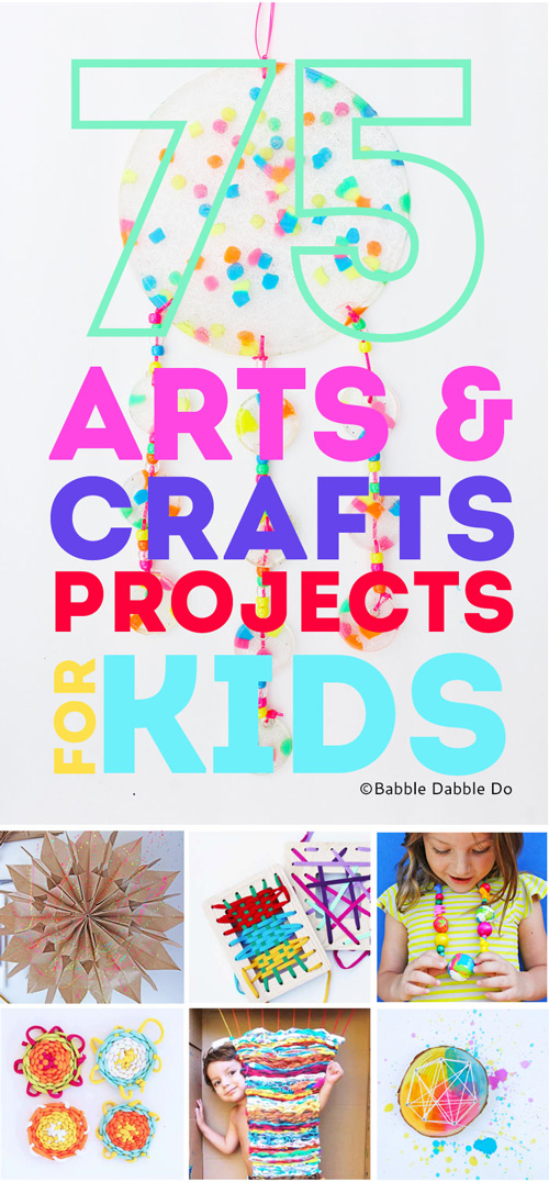 75 of the Best Arts and Crafts Projects. From classic to quirky, there's something for everyone on this massive list of arts and crafts projects for kids!
