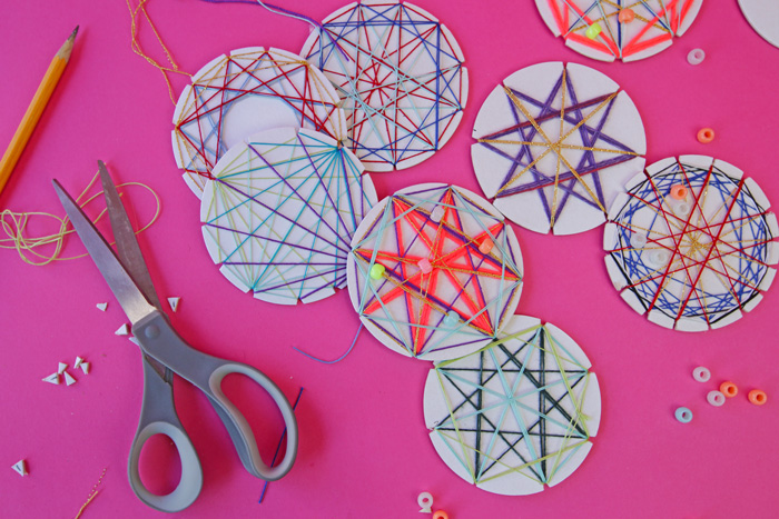 How To Make String Art Stars With Coasters - Babble Dabble Do