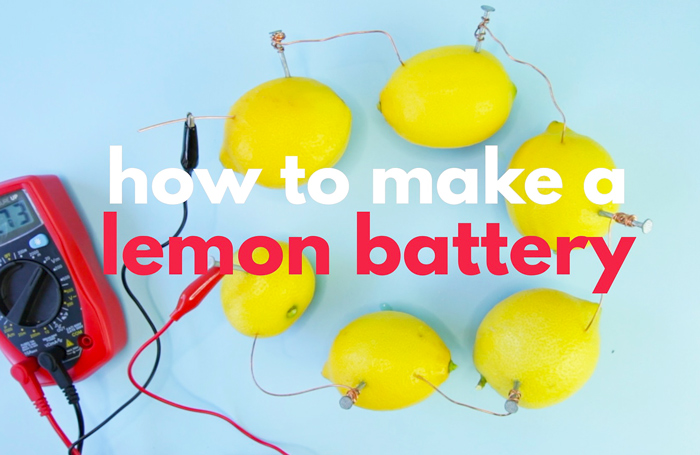 One of the most classic science fair projects you can do is learn how to make a lemon battery. It's incredible way to use chemistry to generate an electric current! 