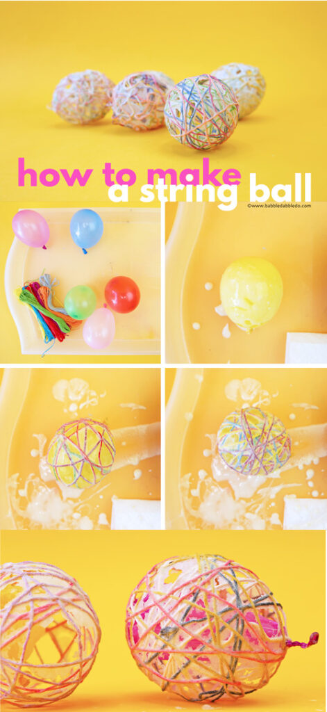 Learn how to make a decorative string ball using a homemade flour paste. These make beautiful holiday decorations for Easter, Christmas and more! 