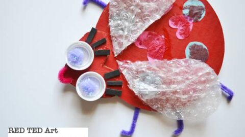 Newspaper Stars - 5 Paper Straws - Red Ted Art - Kids Crafts