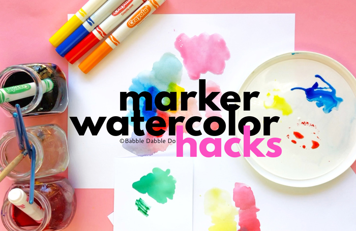 Learning how to make watercolors from markers is one of those in-a-pinch-art-hacks every parent, teacher, and kid should know! 