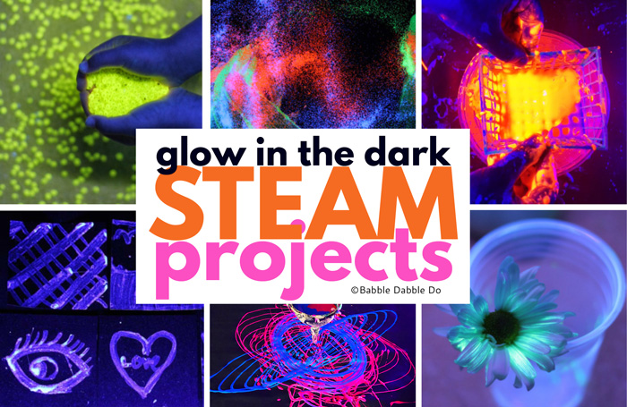 These glow in the dark projects with a STEAM focus are sure to delight kids and adults alike!