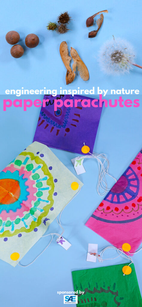In this fun and easy engineering project, kids design a paper parachute based on nature! 