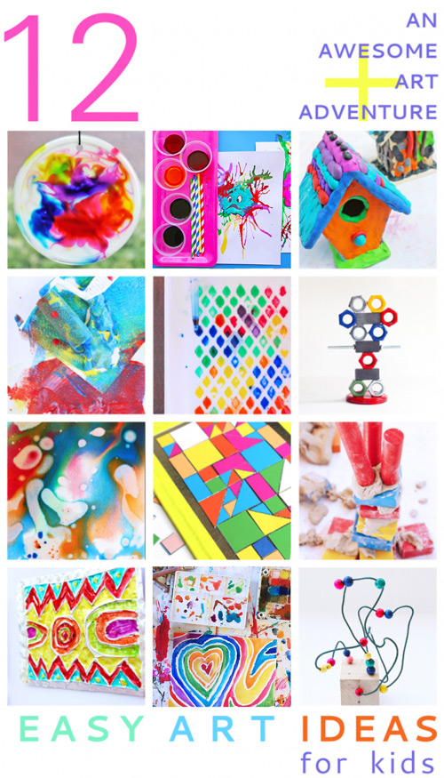12 Easy Art Ideas for Kids: Plus a fun way to choose them!