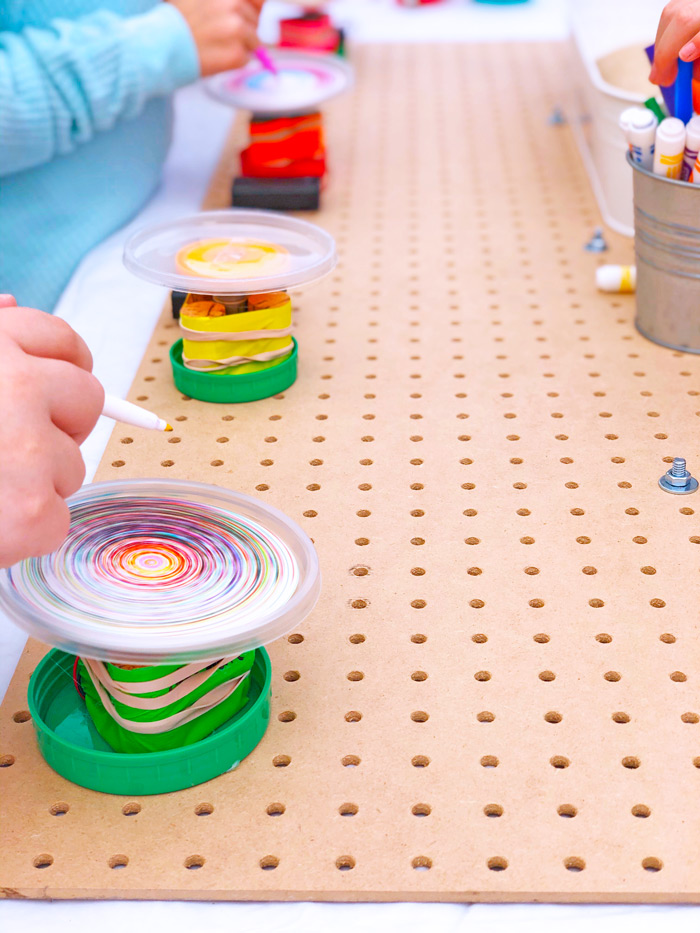 How to Make a Mini Spin Art Machine - Babble Dabble Do
