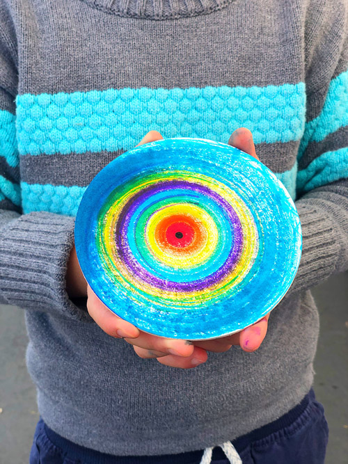Learn how to make a DIY electric spin art machine! This is a fantastic STEAM project combining electronics and art.