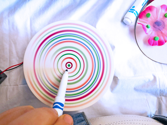 How to Make a Mini Spin Art Machine - Babble Dabble Do