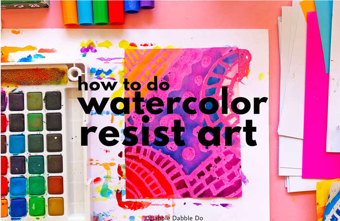 Need a super simple art project in a hurry? Try Watercolor Resist Art!