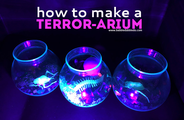 Halloween Crafts: Glow in the Dark Terror-arium